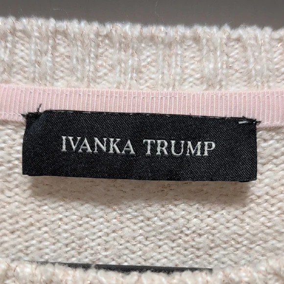 Ivanka Trump Cream Ruffle Sweater - Picture 9 of 11